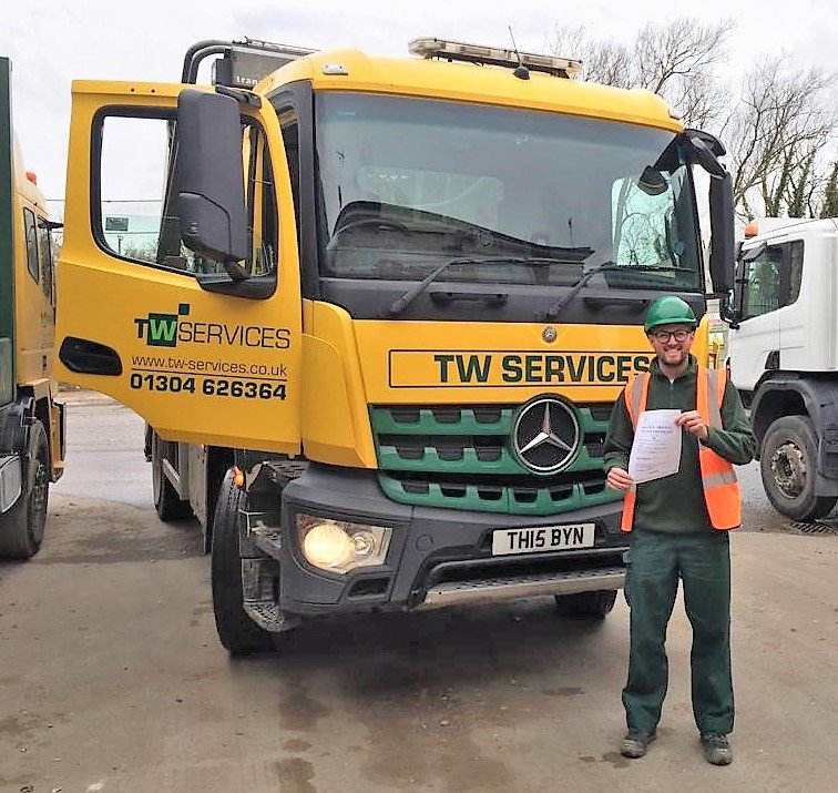 tw_services's tweet photo. Here’s James - He’s pleased as punch because he’s just obtained his HGV 2 driving licence with us. James joined our driver training scheme this year.
Well done James!
More info at https://t.co/ECf4pHCGSr
#drivertraining #hgvdriver #newhgvdriver #hgvtest https://t.co/tHkYScxhJG