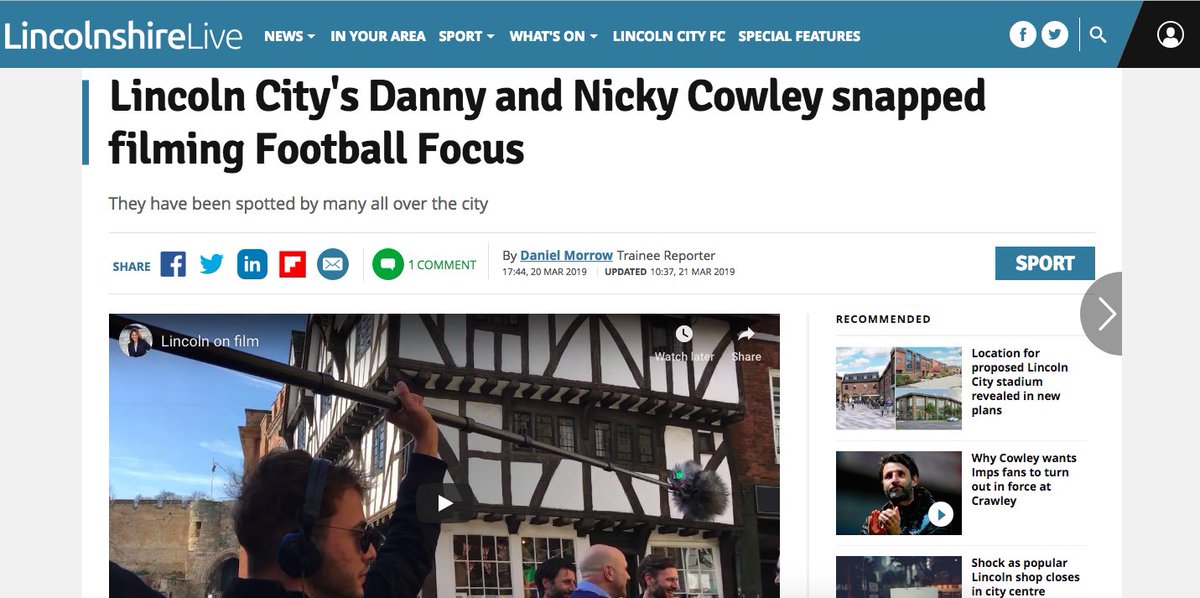 fmarchese_uk's tweet photo. .@LincsLive publishes my photo & #video of #FootballFocus filming in #Lincoln with the two managers of @LincolnCity_FC https://t.co/aomgs2ijBF Thank you! (the story follows) #ImpsAsOne https://t.co/Opy2OEUdIj