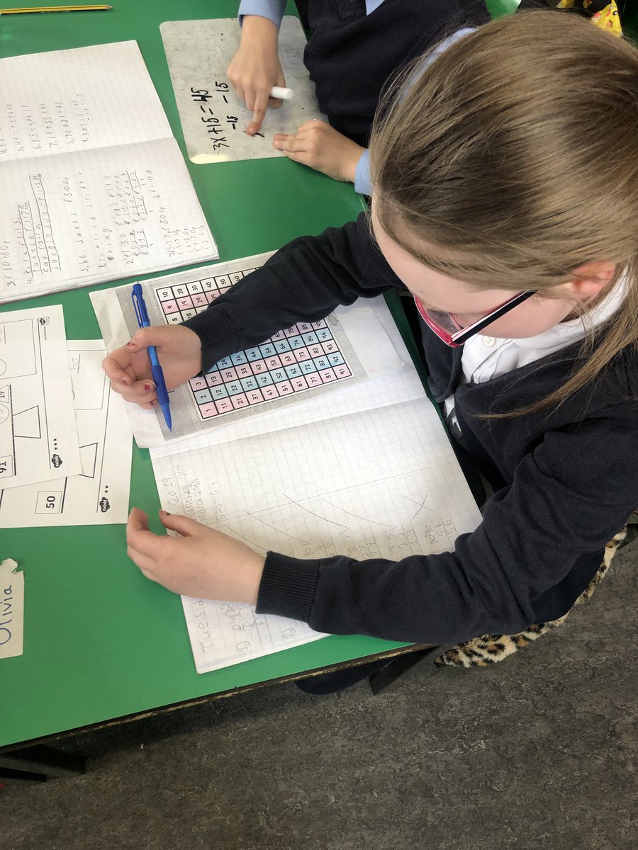 IbroxMrsHanks's tweet photo. It doesn’t matter how we get the answer, as long as we understand &amp; we get there 😊 #100square #numberline #chimneysum #concretematerials #numeracy https://t.co/U1UuCJU1SH