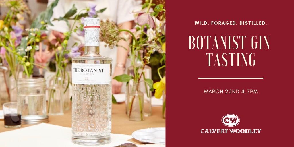 CalvertWoodley's tweet photo. Join us on Friday for a tasting of The Botanist, Islay Dry Gin. #handforaged #botanicals https://t.co/K4LkyyMjt0