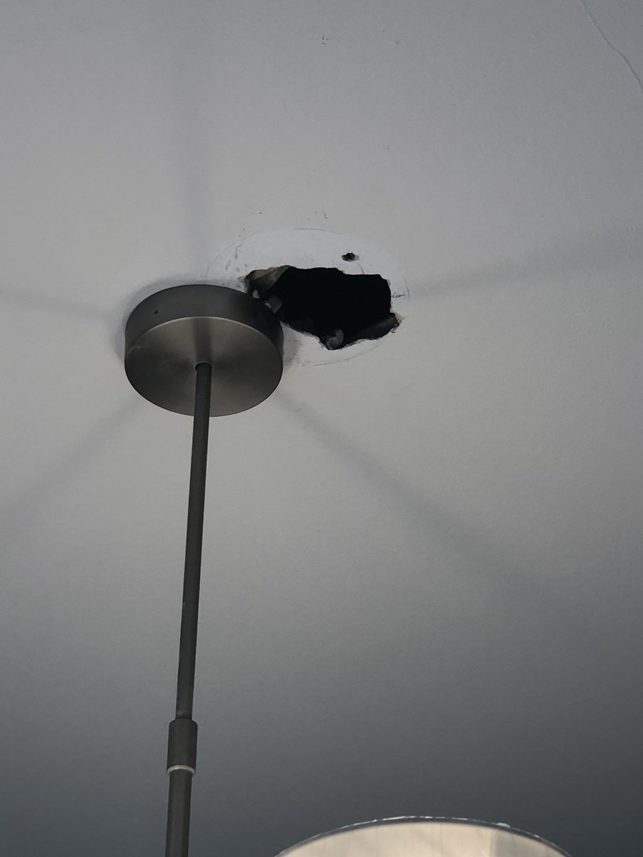 ngpainting's tweet image. Don’t worry the painter here and won’t mind a bit of filling😂 didn’t think the customer wanted a new loft hatch 😂😡 #electrcians