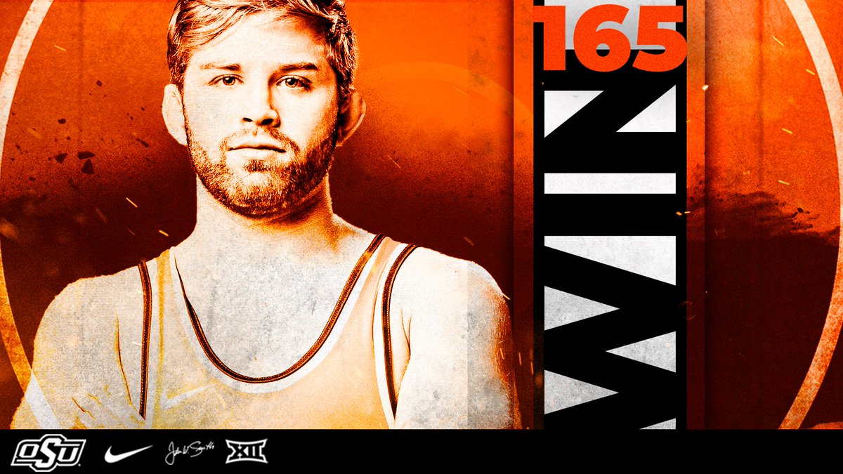 CowboyWrestling's tweet photo. 165 | Smith notches a 10-5 decision with riding time and moves on! 
#okstate https://t.co/gwhkLxqWoB