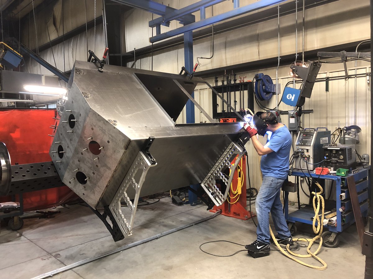 Bluco developed a modular system that can accurately fixture 3 different parts in a single cell that also provides lift and rotate capabilities. 

#Welding #TimeSavings #Safety #TheBlucoDifference #ALM 
@TheWELDERmag <a href="/CanadianFabWeld/">Canadian Fab&Weld</a> <a href="/AWSHQ/">AWS.org</a> <a href="/SME_MFG/">SME</a> <a href="/fabricating/">The Fabricator</a> <a href="/FabMetalMag/">Fabricating & Metalworking Magazine</a>