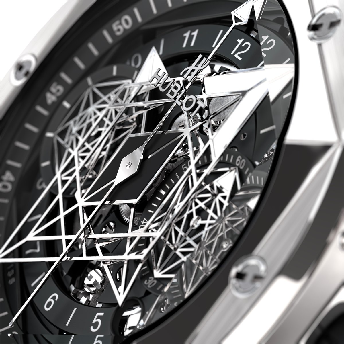 Hublot's tweet photo. Introducing the new #BigBangSangBleu at #Baselwolrd2019 with world famous tattoo artist #MaximeBuchi from #SangBleu. #Tattoo #HublotBaselworld #Baselworld https://t.co/otYSQyvSxH