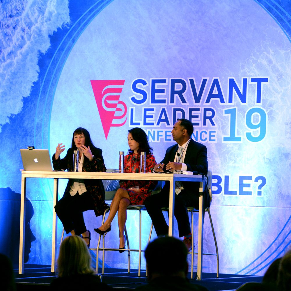 SLILead's tweet photo. Olivia McIvor, kindness expert, managed a panel with leaders from Kaiser Permanente. They talked about implementing servant leadership in their organization. #SLC19Carlsbad https://t.co/Xl6y72wCTZ