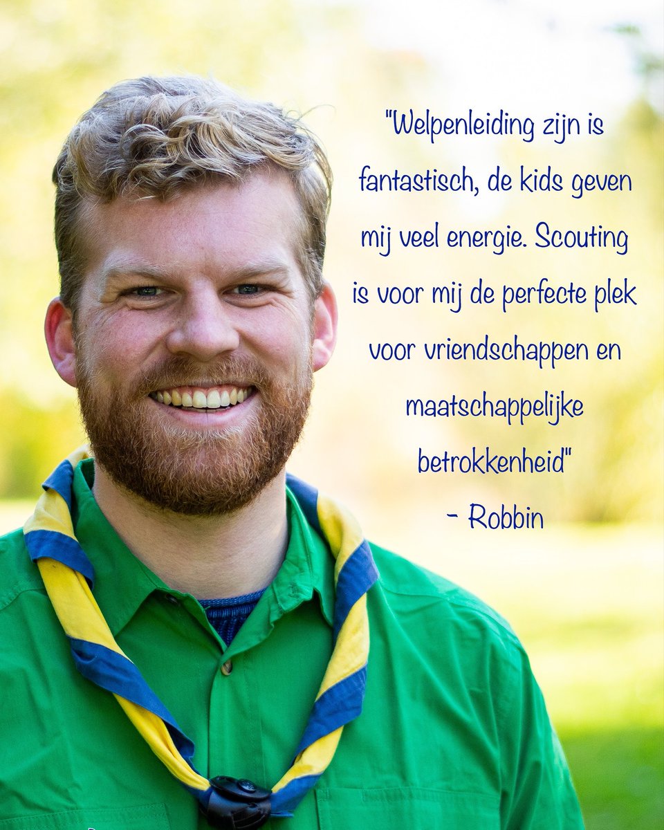 Soms heb je een lange wereldreis nodig om tot de beste keuzes te komen. Zo ook Robbin, die na een jaar reizen zijn geluk vond toen hij afgelopen jaar leiding werd bij de welpen.

Ben jij of ken jij iemand die eens wil kijken of je ook zo vrolijk wordt van leiding zijn?