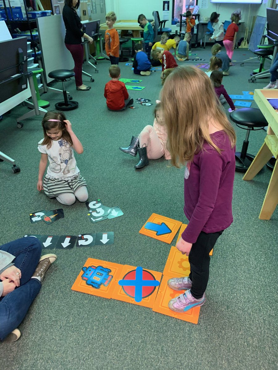 thurston220's tweet photo. Wow! So impressed with the respectful collaboration in @VharmsD STEM class today as Ss programmed each other through the maze. #NBSColtPride https://t.co/oSMQDMFp2y