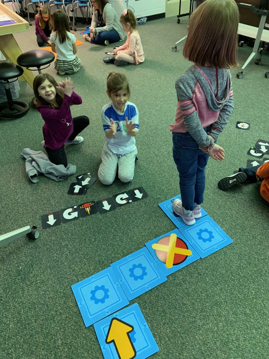 thurston220's tweet photo. Wow! So impressed with the respectful collaboration in @VharmsD STEM class today as Ss programmed each other through the maze. #NBSColtPride https://t.co/oSMQDMFp2y
