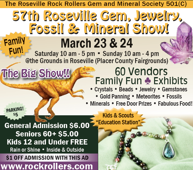 This weekend!  Roseville, CA @the Grounds (formerly Placer County Fairgrounds)  Rain or shine!  Educational family fun for all.