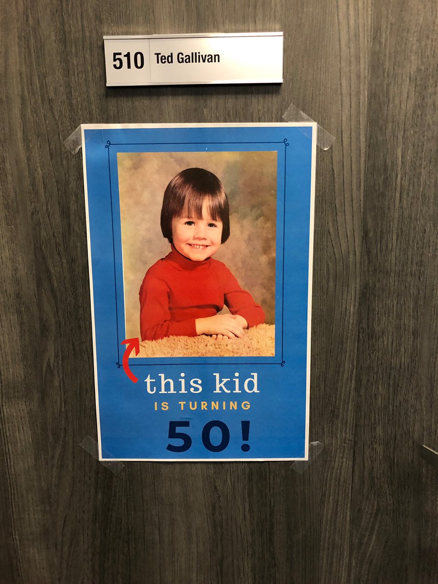 A few days early, but celebrating a big milestone for <a href="/TedGallivan/">Ted Gallivan</a> this morning! Thanks to everyone who helped us prepare this surprise 😊