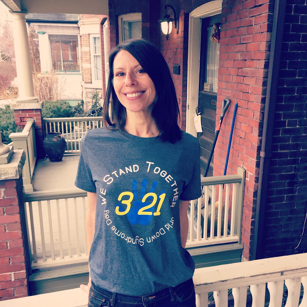 TamaraLevitt's tweet photo. I’m wearing this awesome shirt to support World Down Syndrome Day. 
My hope is for children and adults who have Down Syndrome will feel our love, respect &amp; care. Thank you #ABCHopes for being a supporter of this day, spreading awareness, and giving these children your heart. 💜 https://t.co/wXNL6DFLaH