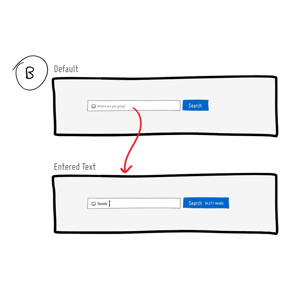jlinowski's tweet photo. What if search boxes teased and reassured with the number of results about to be displayed? #gooduisketch #ui #ux #interaction https://t.co/OtdASarsUX https://t.co/8vV0hgGC3O