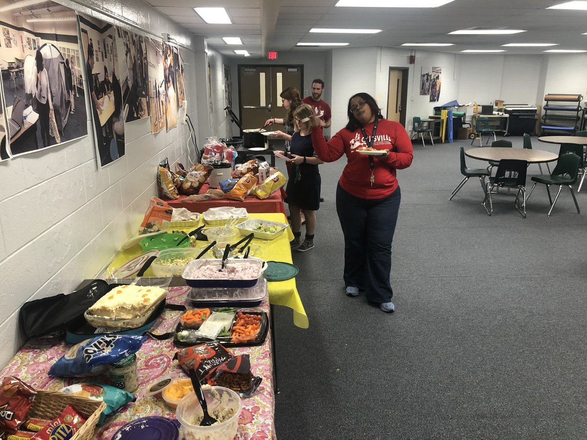 First “Fruart Spalcons” pot luck luncheon. Two cost centers, one Dream team!  @principalstroud