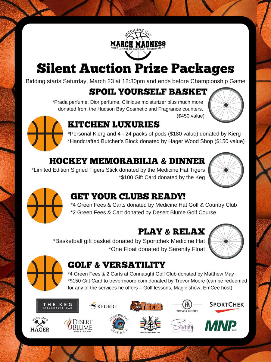 New Silent Auction Item added to the March Madness Wheelchair Basketball Prize list: Thank you Hudson Bay Cosmetic and Fragrance counter for the amazing prize!