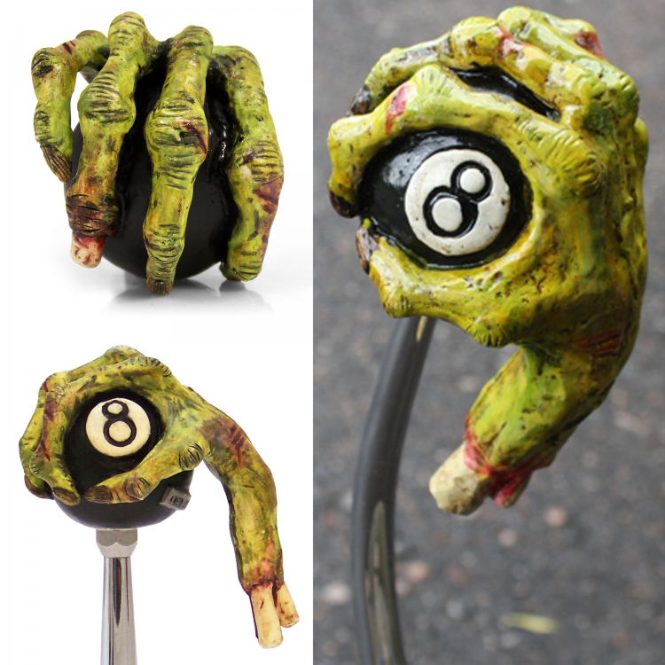 ENDS SUNDAY : Grippy 8 Ball Zombie Hand Custom Shift Knob is 30% Off at <a href="/JohnnyLawMotors/">Johnny Law</a> 
Get it here : bit.ly/Grppy8Tweet

#AmericanShifter #Customshiftknob #zombie #8ball #custombuild #hotrod #ratrod #shiftknob