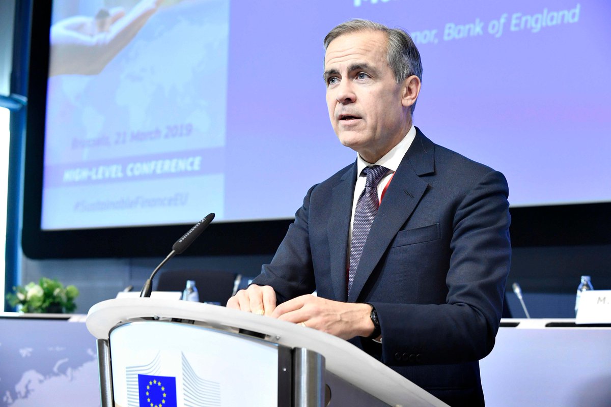 EU_Finance's tweet photo. Mark Carney of @bankofengland ‘climate risks have many distinctive elements and in culmination they need a comprehensive approach by companies. The biggest challenge is assessing the resilience of firms' strategies to transition risk’ #SustainableFinanceEU https://t.co/ANxPTyeQbv