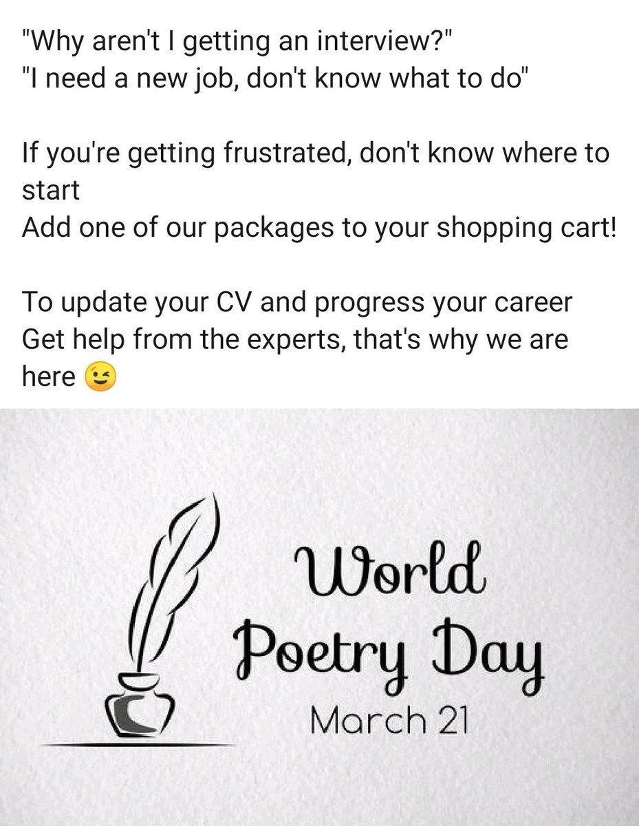 As it's #WorldPoetryDay I thought I'd write a poem about a resume! 👍
