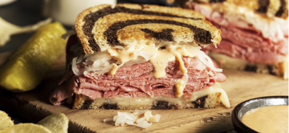 ValHallaGrill's tweet photo. Our Reuben!  A half pound of tender corned beef brisket, sauerkraut, house made Russian dressing and Swiss cheese on grilled marble rye.  Get yours at #FoodTruckThursday.  Order early, these WILL sell out fast! https://t.co/9hrM3N9ElW