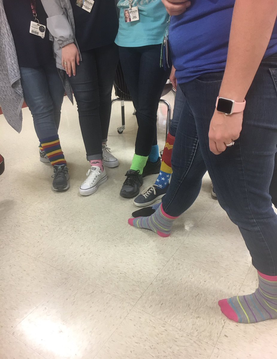 jhart1st's tweet photo. #WDSD First grade is celebrating World Down Syndrome Day with our crazy socks!! @beckag85 @FormerHusky @BRiley1st @huskies_1st @happytobeahusky @darynpolanco #rootEdHuebner https://t.co/Ru8y0VpwUi