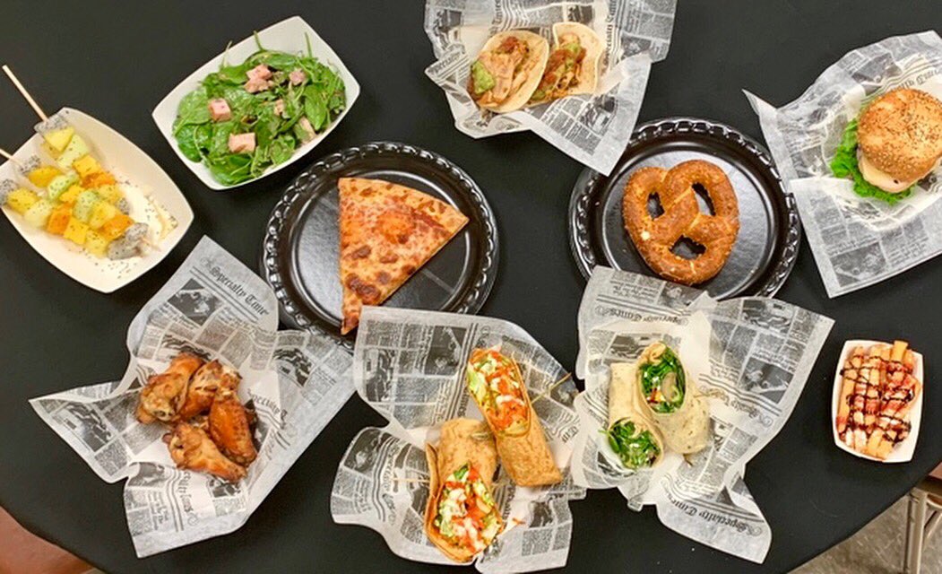 Take your pick. *NEW* menu items coming in the 2019 season! 🍕🥨🍗🥗⁣ #wetnwildlv #lasvegas #summer #food