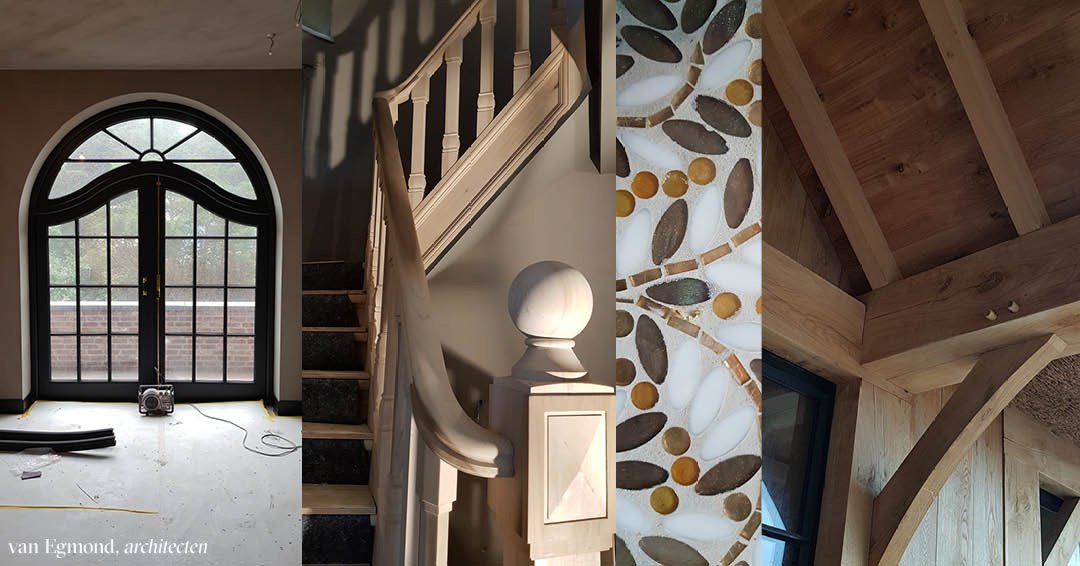 bouwbezoek!
#oogvoordetail #custommade #vanegmondarchitecten #fullservicearchitectuur #architectuur #villa #trap #mozaiek #details #hout #workinprogress #bouwbezoek