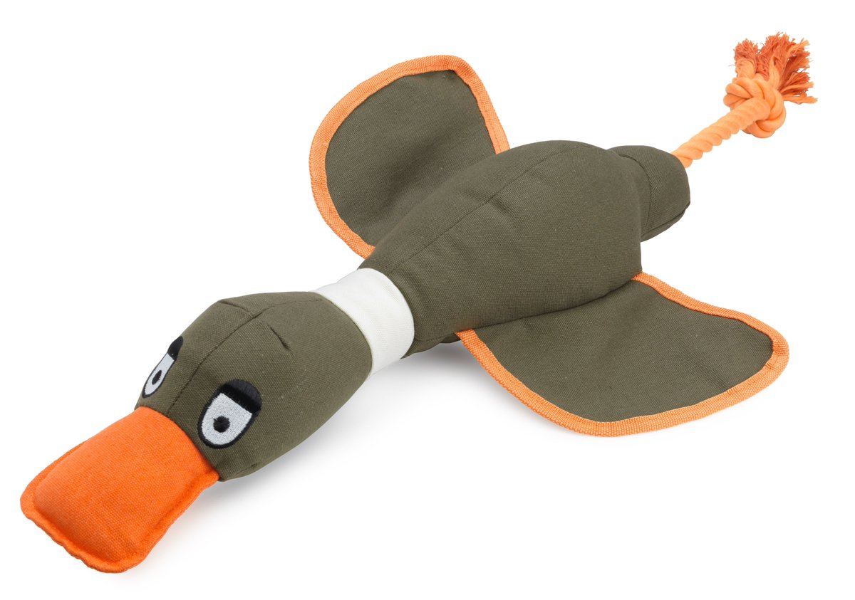 Pawfect_Friend's tweet photo. Canvas duck thrower dog toys at https://t.co/N3RSXNp0WD with a squeaker and rope tail for extra fun! #dogsoftwitter #duck #dog #toy https://t.co/OjUSMAat2s
