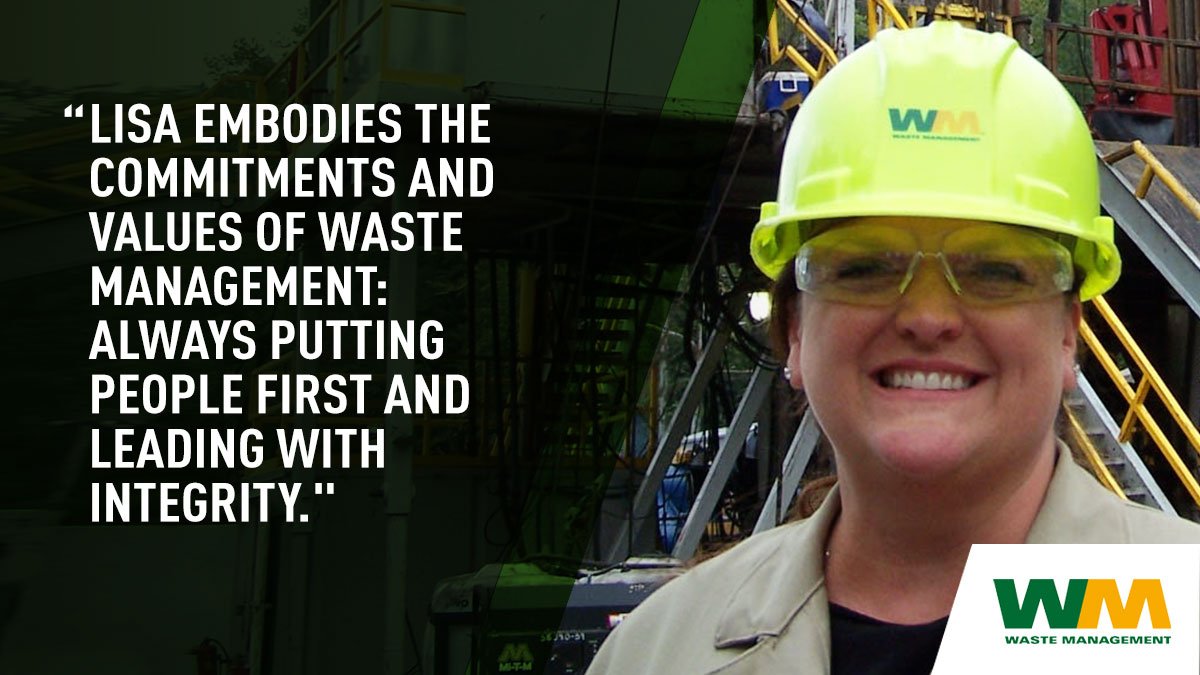 jimfishwm's tweet photo. For 26 years, Lisa has been a part of the @WasteManagement family. Her knowledge of the business and years of experience allow her to provide keen insight on key projects while also mentoring her team. Thanks for all that you do, Lisa! #WomensHistoryMonth https://t.co/xnuQHMjsP6