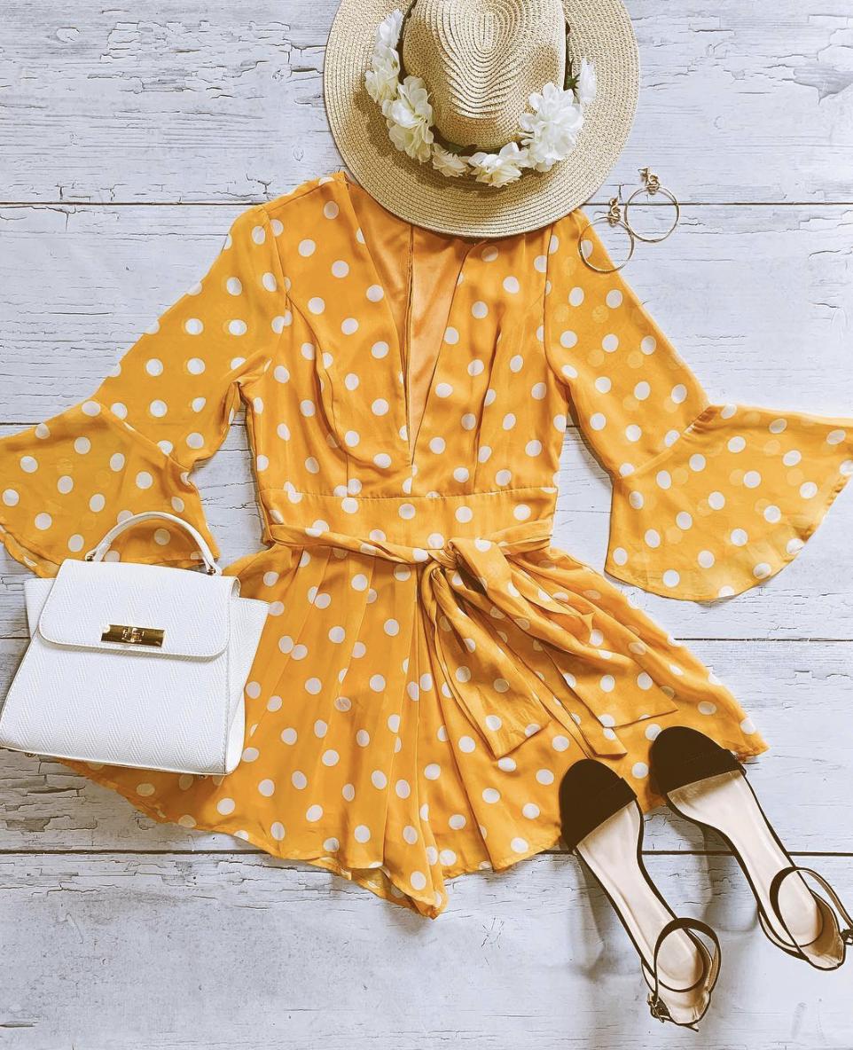 PapayaClothing's tweet image. You Dot This! 💛 #happyalmostfriday
•
SHOP NEW SPRING WEAR!
•
🔎Polka Dot Print Romper
•
#flatlay #springootd #polkadot #romper