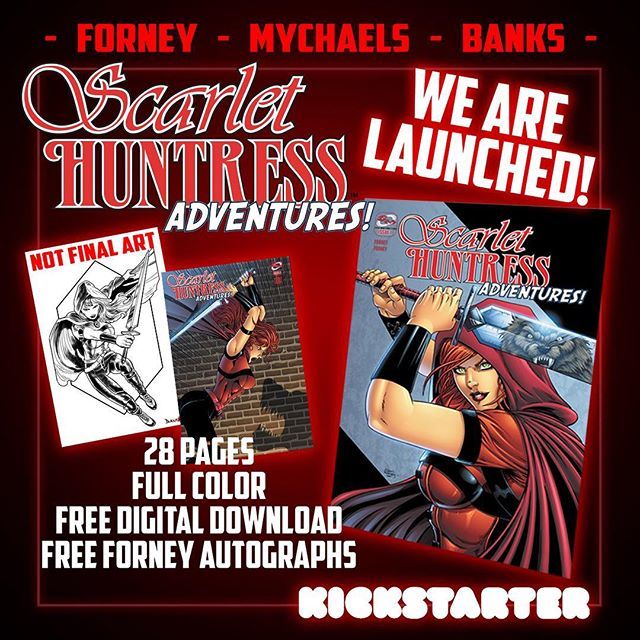 SeanForneyArt's tweet photo. The Scarlet Huntress Adventures @kickstarter is now live. The link is in my profile.
It features art from @marat1200 @glprime @chadheinrichart @artist_jamiesnell @jfifejr @jlwarner72 @sforneyart and @seanforneyart
#scarlethuntress #kickstarter #crowdfu… https://t.co/X85IoDrUR4 https://t.co/XMzocsBBRV