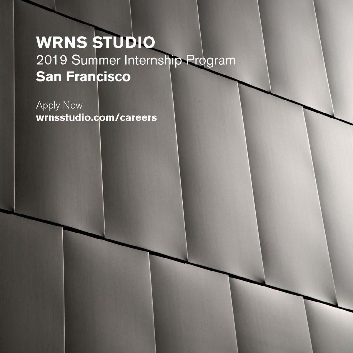 wrnsstudio's tweet photo. Applications for our 2019 Summer Internship Program are due tomorrow! We hope you consider us. https://t.co/oP3SVhyukq #designinternships #wrnsstudio #architecture #werehiring https://t.co/HjmZBJRj9m