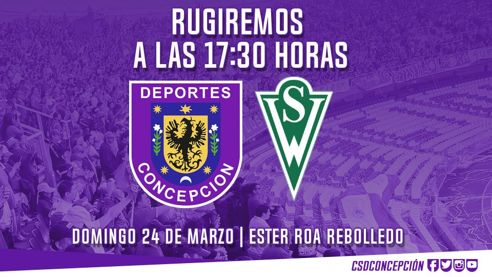 CSDConcepcion's tweet photo. CAMBIO DE HORARIO
➡️Por disposición de gobernación y Carabineros, el horario para el partido de 🏆🇨🇱 ante @swanderers será a las 17:30 horas.
➡️Además, el domingo habrá venta de entradas en el estadio @EsterRoaoficial desde las 15 hrs.
#VamosConce https://t.co/gqRqrezmMe