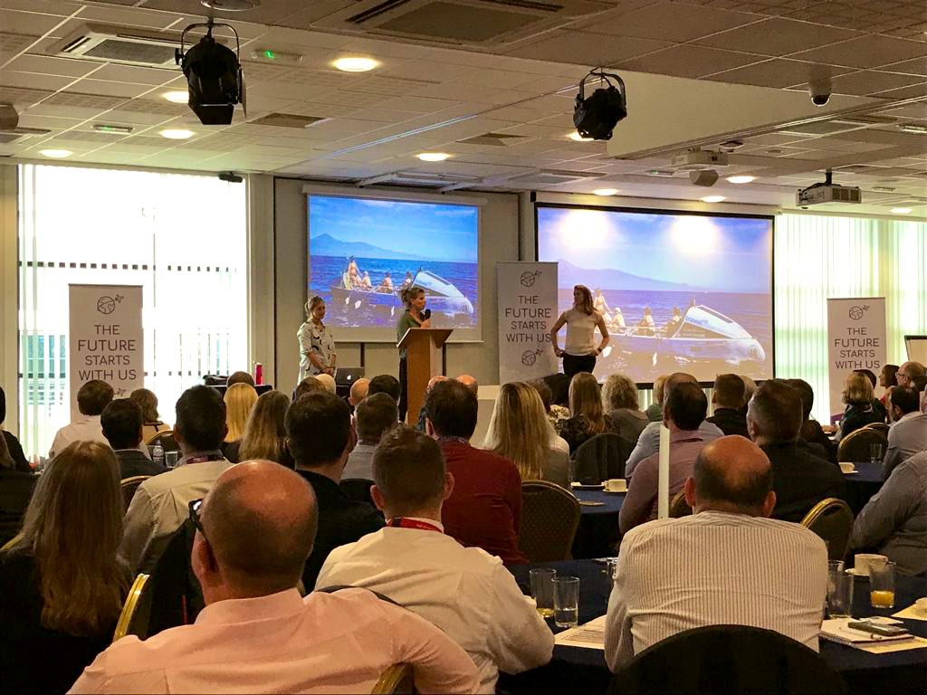 Massive thank you to <a href="/flybe/">Flybe ✈</a> and the lovely @OurmieresChris for having us in to lead a talk on our Atlantic row and being #plasticfree. Oh and also great to unexpectedly meet <a href="/ACampaigns/">Atlantic Campaigns</a> race partner <a href="/VirginAtlantic/">virginatlantic</a> <a href="/shaiweiss/">Shai Weiss</a>!