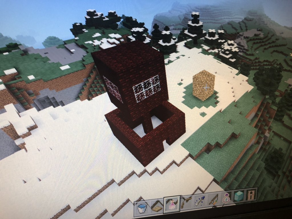WigmoreTech's tweet photo. Grade 3’s creating their ideal Treehouse in #Minecraft in connection with our @ForestofReading book “The Better Tree Fort” by @JessicaKerrin #Peel21st #MinecraftEDU https://t.co/iBKrmVLDnX