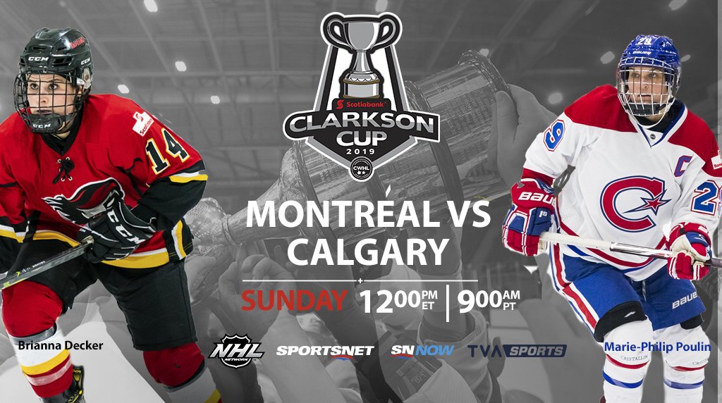 If you can`t make Sunday`s Clarkson Cup Championship - You now have 3 ways to tune in! @NHLNetwork <a href="/Sportsnet/">Sportsnet</a> <a href="/TVASports/">TVA Sports</a>