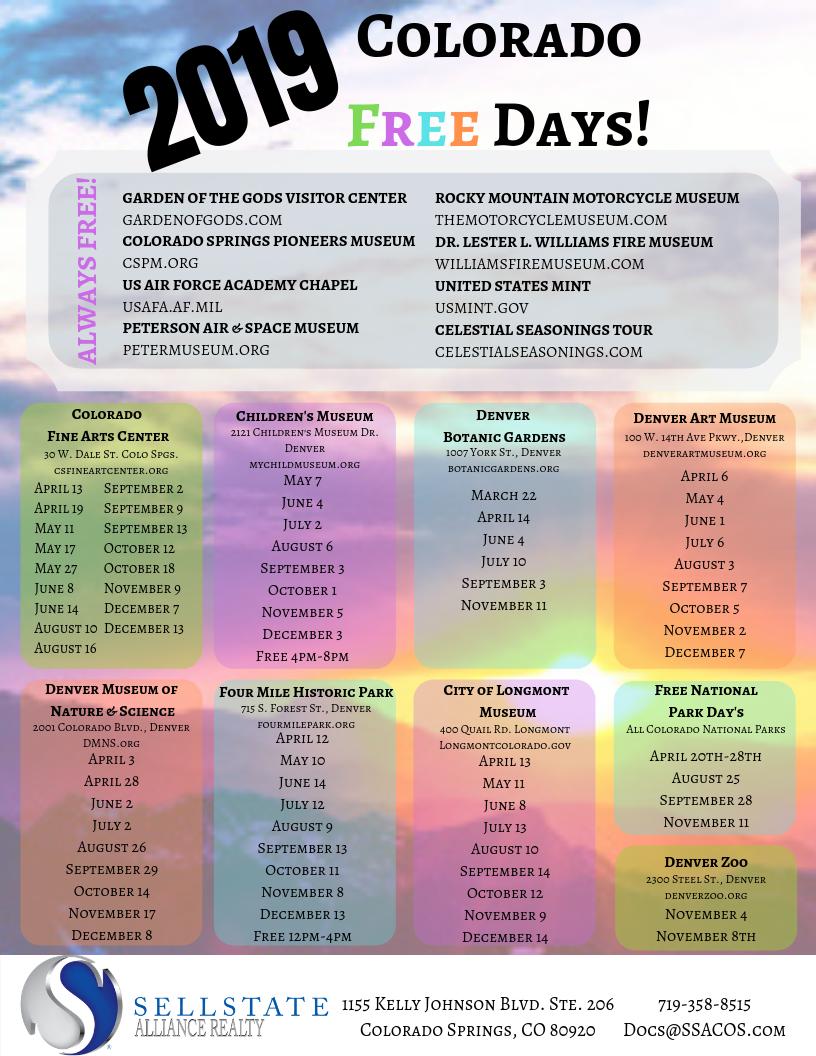 SellstateAllian's tweet photo. 2019 Colorado Free Days!

#Free#Colorado#2019 https://t.co/gvDKSRSBrL