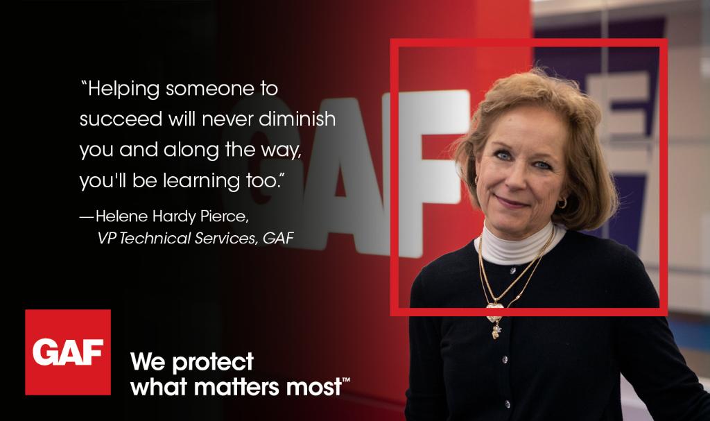 gafroofing's tweet photo. 38 years of technical excellence and leadership. The first woman to win the @NRCA J.A. Piper Award. Helene Hardy Pierce’s accomplishments are impressive. We’re proud she’s part of the family and such a strong role model for women. #WomensHistoryMonth #WeProtectWhatMattersMost https://t.co/ER3fgjv1dG