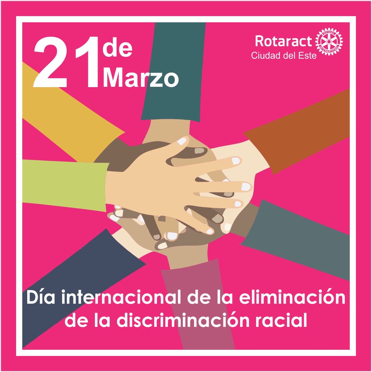 Día internacional de la eliminación de la discriminación racial
El artículo 1º de la Declaración Universal de los Derechos Humanos proclama que todos los seres humanos nacen libres e iguales en dignidad y derechos.