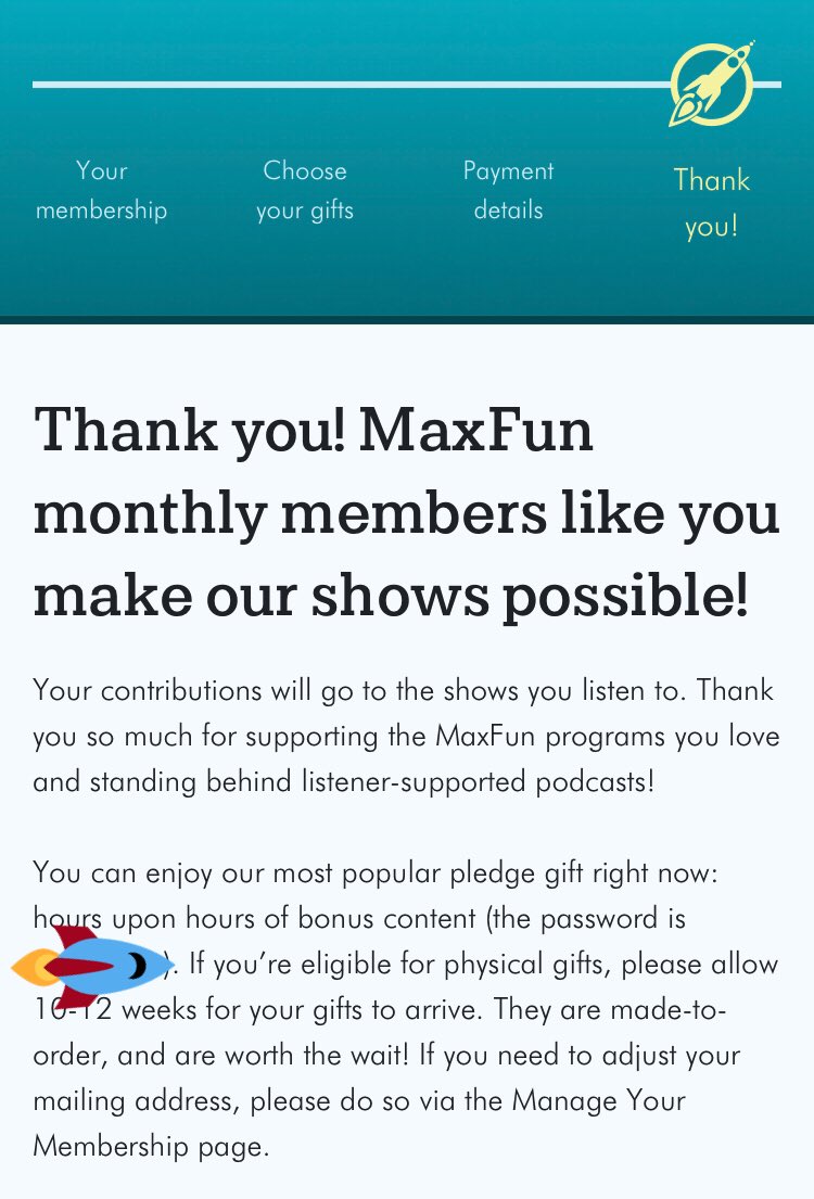 Rhiannon_Vi's tweet photo. Just became a #MaxFunDonor during the #MaxFunDrive bc all of the various @McElroyFamily shows told me to and I listen to all of them and more on @MaxFunHQ sooo ¯\_(ツ)_/¯ https://t.co/nIarDKJlIz
