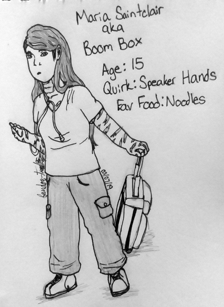 fandom_trash95's tweet photo. Boom Box outta her costume for the first time c: #art #design #illustration #art🎨 #artist #artistsontwitter  #artwork #sketches #mycharacter #ocdrawing #bnhaoc #oc #originalcharacter #mha #myoc #BNHA https://t.co/Fs4CNRaNvc