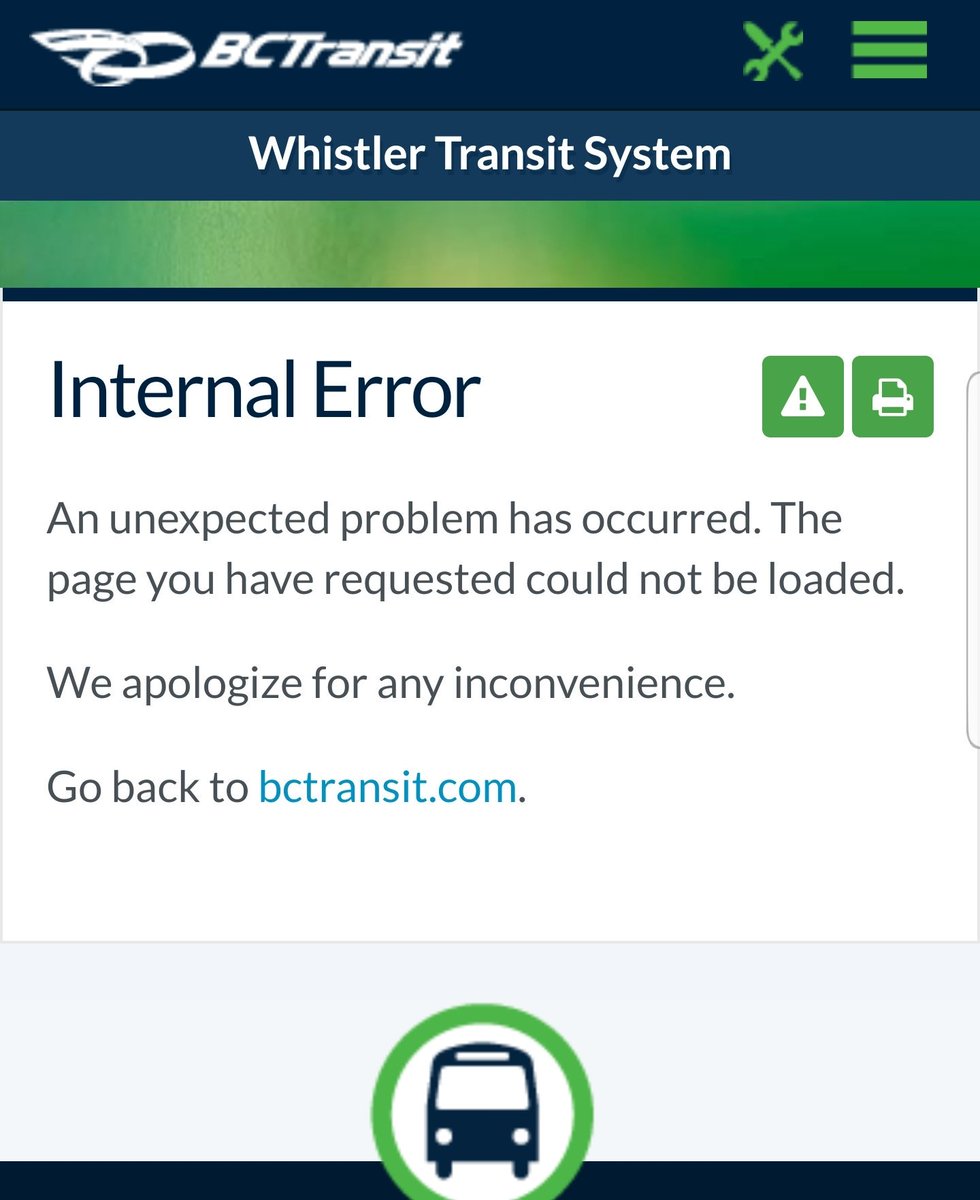 uldis_'s tweet photo. @WhistlerTransit Morning. Is your website down? https://t.co/d6zGOxNi6J