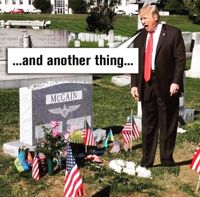 donnasfineart's tweet photo. The minute #Trump tweeted with his f*cking 👅 & fingers about John McCain ppl ARE PISSED..but what I don't get is WHY @LindseyGrahamSC ISNT SCREAMING like he did with his previous #SCOTUSKavanaugh ⁉️ Was #JohnMcCain your BEST FRIEND LINDY or is the #FakePresident so you'll win?🖕🏼 https://t.co/qpptW8vtpu