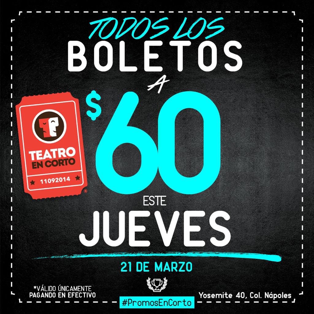 Hoy 21 de Marzo le damos la bienvenida a la primavera #EnCorto Todos nuestros boletos a solo $60.00
Vive un jueves desde el escenario con la mejor feria teatral de la #CDMX #FelizJueves
