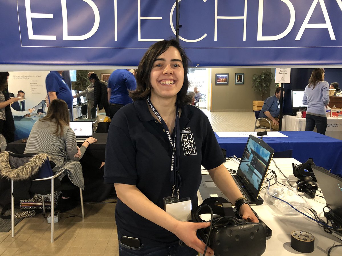meaghan_mcelroy's tweet photo. . @TechInnovated is a student technology specialist who is a big fan of VR.
“As a kid, when I played video games, I wanted to jump into my TV. ... Now my little kid dream is a reality.” #EdTech19 https://t.co/CpYIK9qmB2