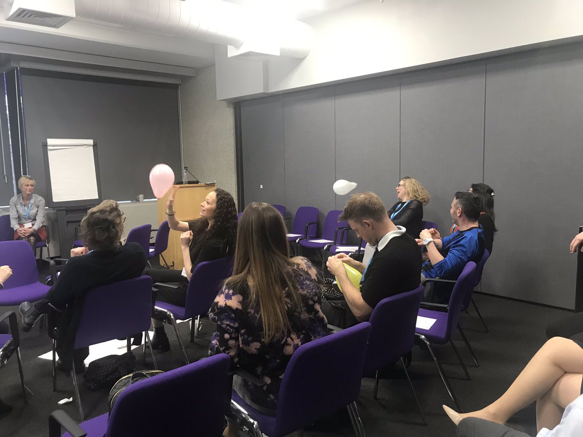 MorrissCarly's tweet photo. Fabulous interactive session with balloons in the workshop on let’s talk about sex! @CornwallEds #LEDC19 https://t.co/6Dr18NH21I
