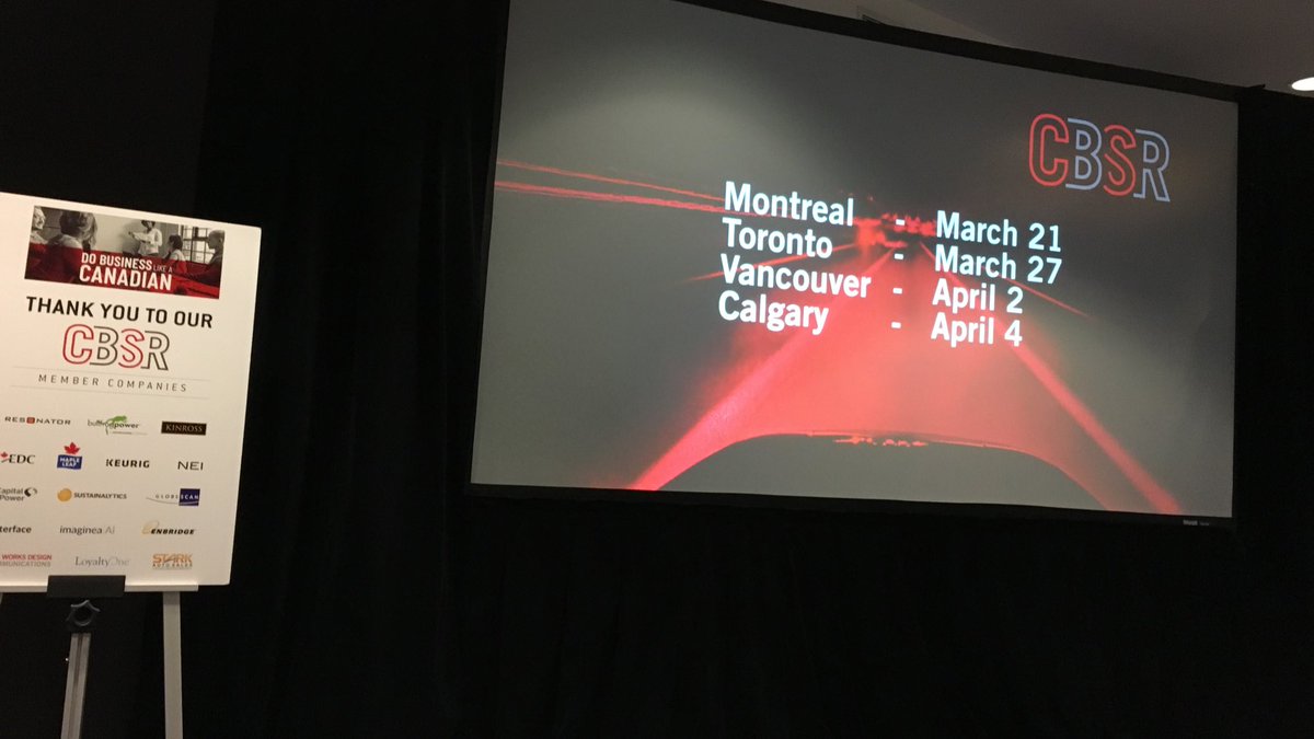 clarkjasone's tweet photo. In Montréal to kick off a national conversation on doing Business #LikeACanadian with @CBSRNews + @globeandmail supported by incredible Canadian businesses including @Keurig @NutrienLTD @CapitalPower @bullfrogpower #DoGoodBeBetter https://t.co/E1jJrGZ76T