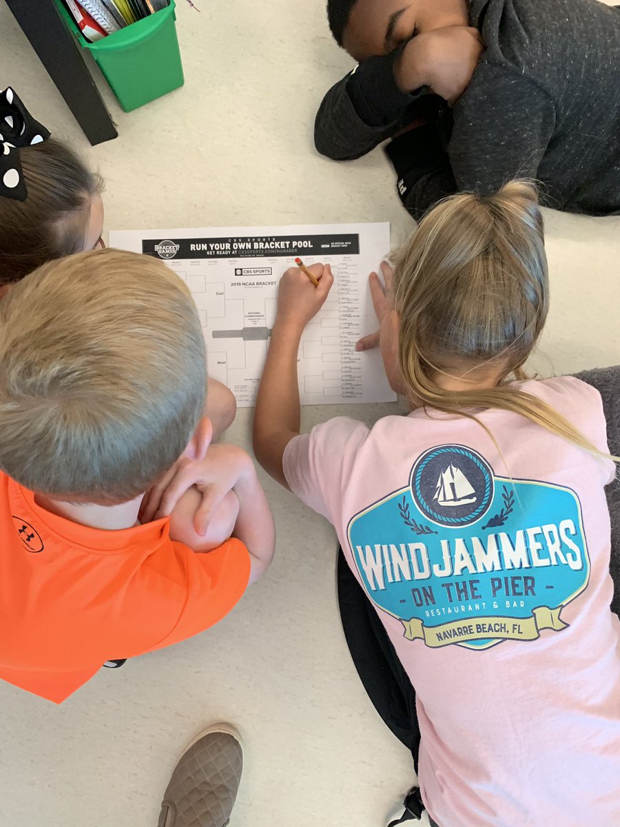Having a little March Madness fun with our Region studies!  The reasons for some of their selections is greatness! 😂😂 <a href="/RidgeviewKISD/">Ridgeview Elementary</a> #MarchMadness2019 #regions
