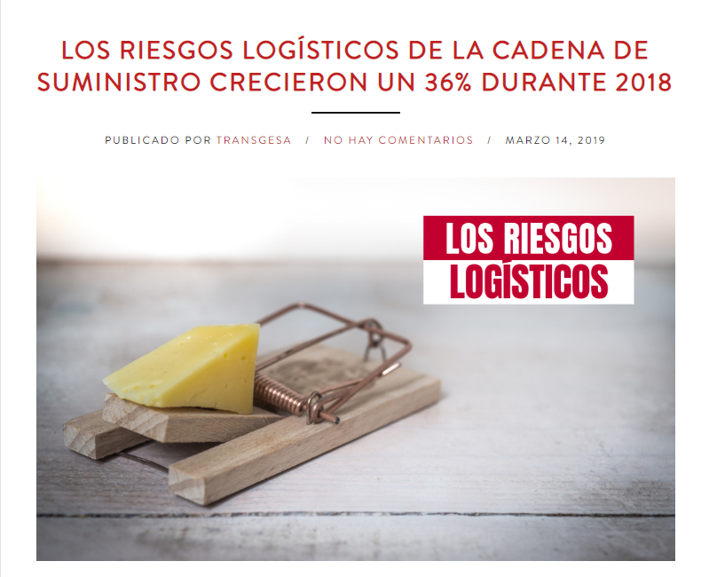 SCResiliency's tweet photo. Los riesgos logísticos de la cadena de suministro crecieron un 36% durante 2018. Resilinc #supplychain https://t.co/3KhpFfYjIH https://t.co/bW1tbnvgJ0