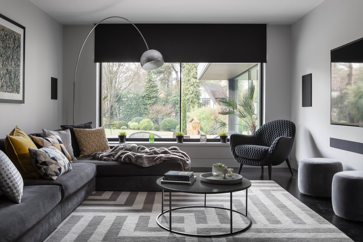 newwave_av's tweet photo. Sneak #preview of our latest whole home automation project in #Kent The Media Room has been fitting out with an @ArtcousticUK 5.1 sound system finished in black. Matching the #monochrome interior theme in the home, controlled via @Control4 with @Lutron lighting and blinds https://t.co/qGGVsR1pVp