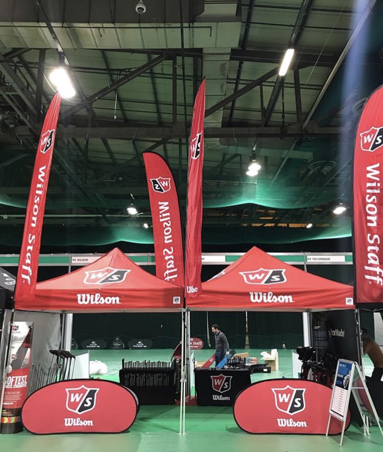 WilsonGolfEU's tweet photo. We are all set up ready for the @ScotGolfShow! π΄β«οΈ #Wilson #D7Challenge #StaffModelBlade #ScottishGolfShow https://t.co/aZzbj6f6Rd