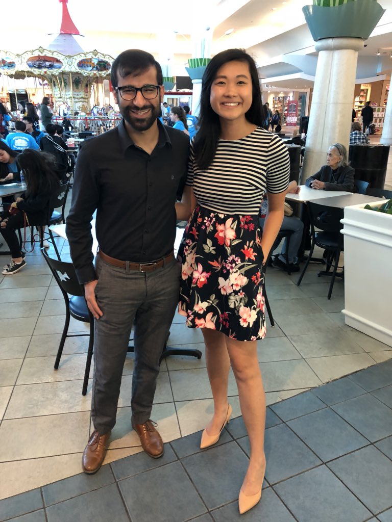 MsClaireGraff's tweet photo. What are the chances we would run into former River Trail students on the 8th grade Savannah trip? So wonderful to meet you, Kathryn &amp; Varin! Both are studying to be PAs @ South University. #RTMSSav2019 #rtmswolves https://t.co/AngBnVxqah